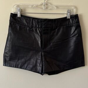 Gianni Bini Black Leather Shorts